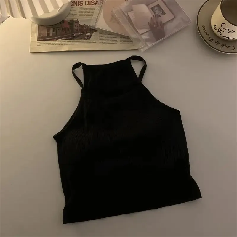 Korean Version Women Tank Tops with Chest Pad