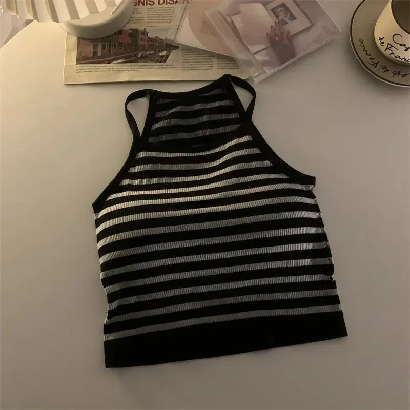 Korean Version Women Tank Tops with Chest Pad