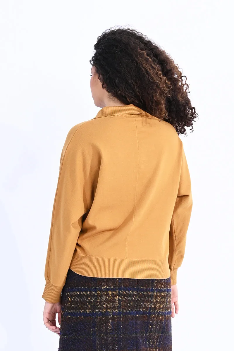 Ladies High Neck Buttoned Sweater
