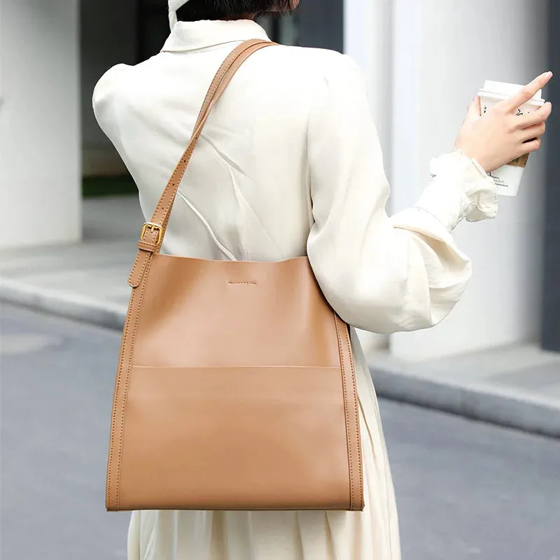 Lady Casual Split Leather Luxury Handbag And Shoulder For Women Bags Brand Designer Magnetic Buckle Teenage Girl Commute Tote