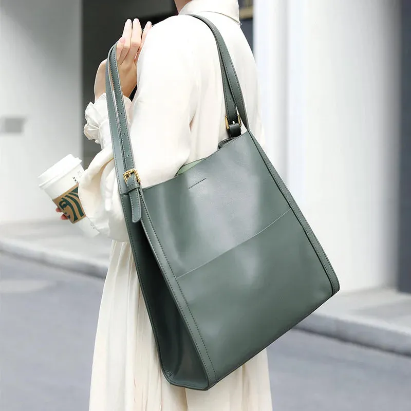 Lady Casual Split Leather Luxury Handbag And Shoulder For Women Bags Brand Designer Magnetic Buckle Teenage Girl Commute Tote