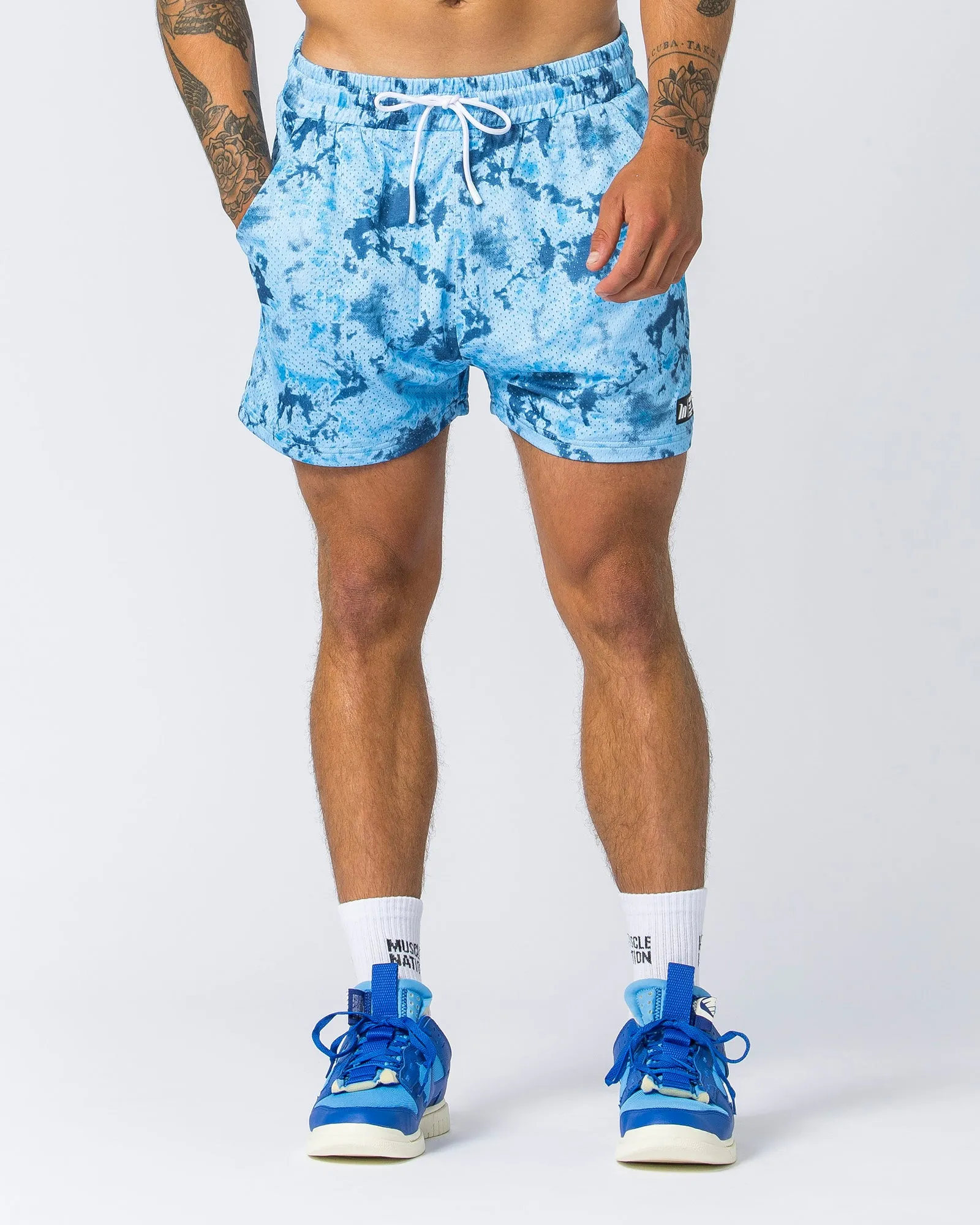 Lay Up 3.5" Shorts - Blue Sky High Print