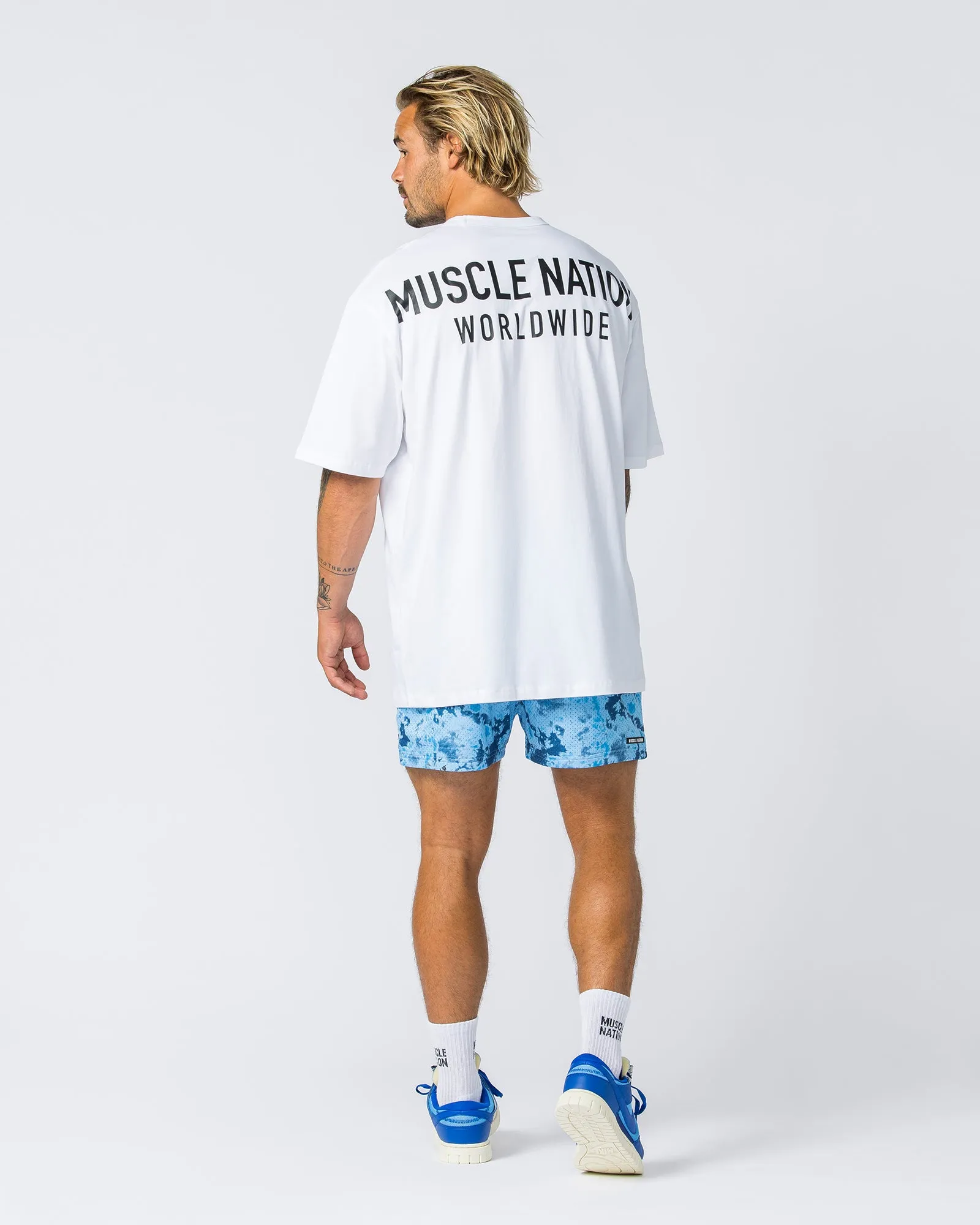 Lay Up 3.5" Shorts - Blue Sky High Print