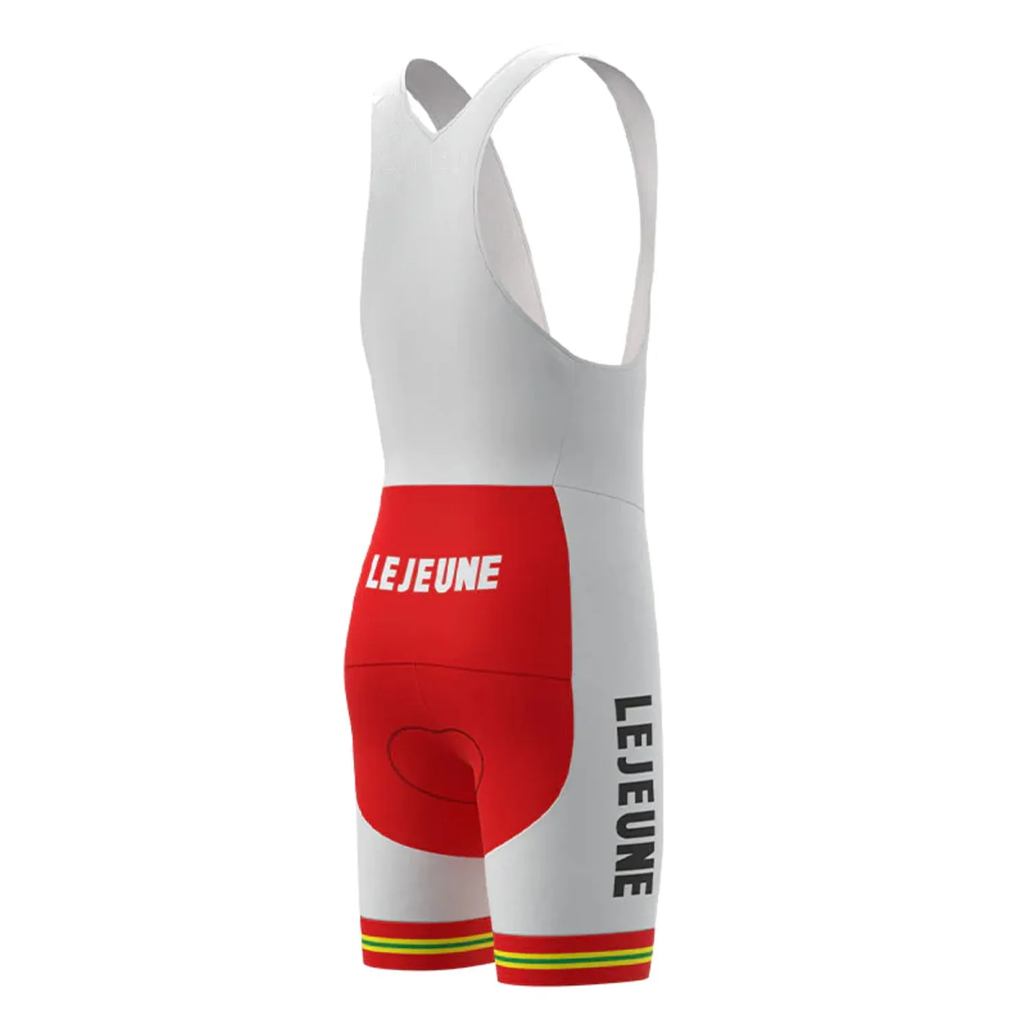 Lejeune BP Red Retro Cycling Bib Shorts