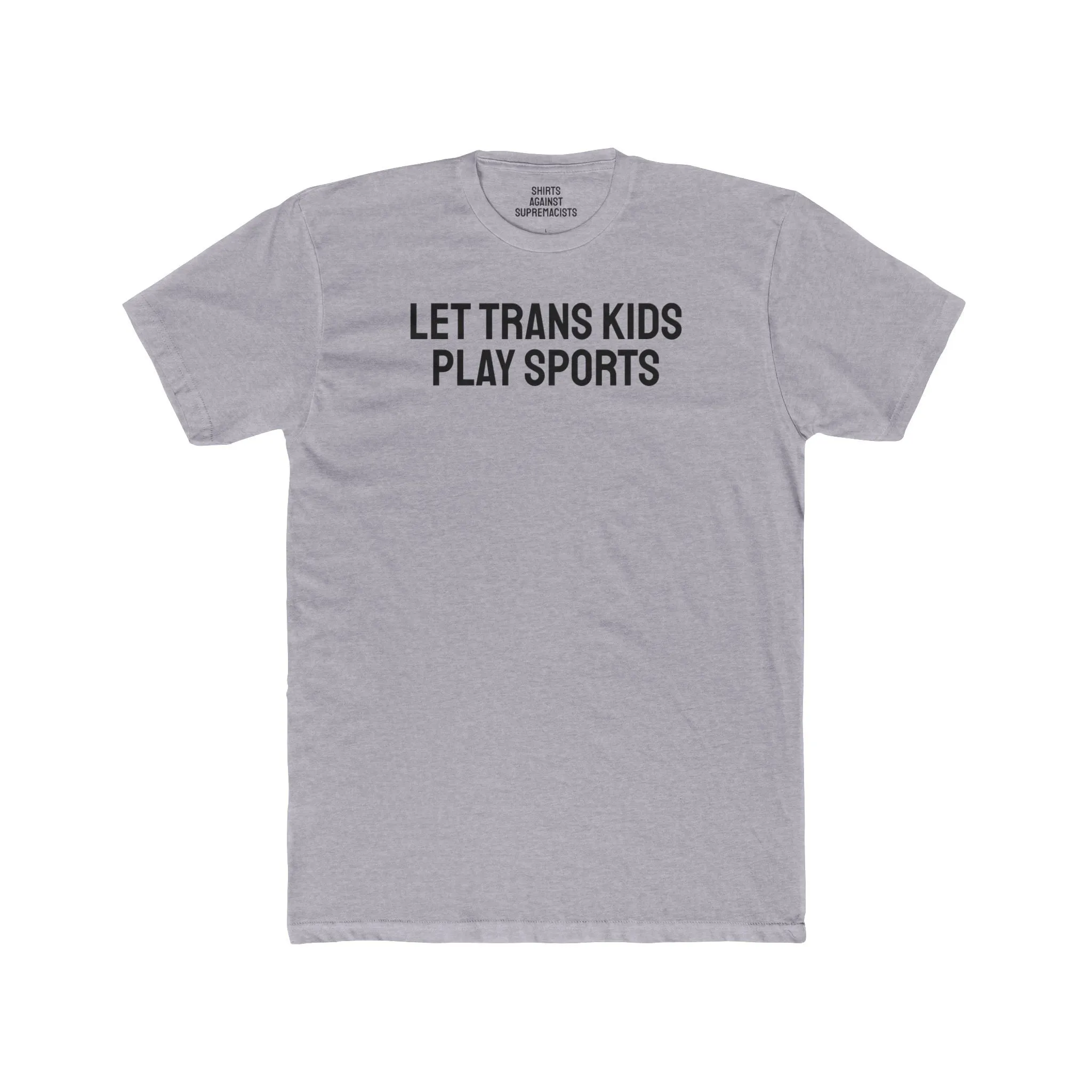 Let Trans Kids Play Sports - Unisex Cotton Crew Tee