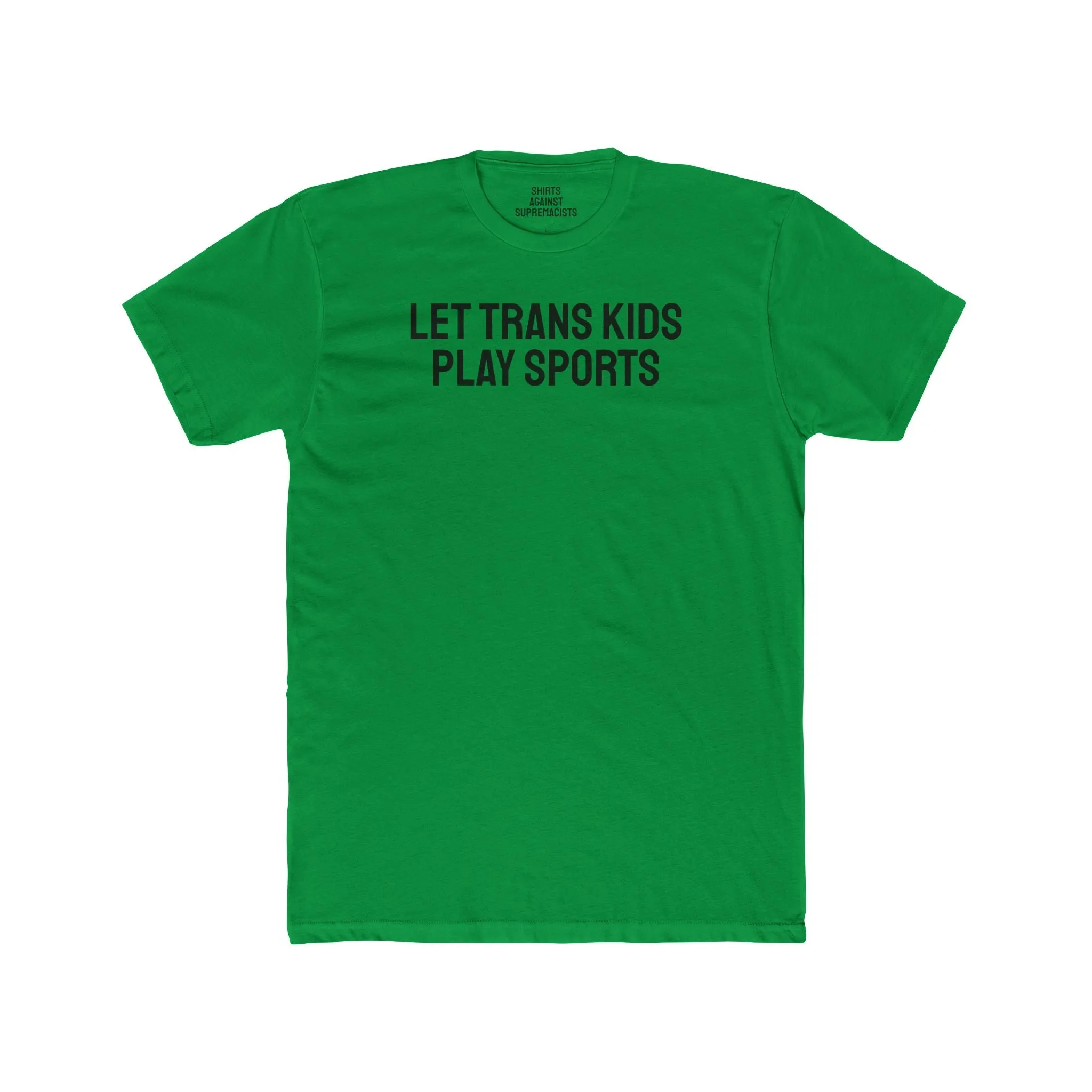 Let Trans Kids Play Sports - Unisex Cotton Crew Tee