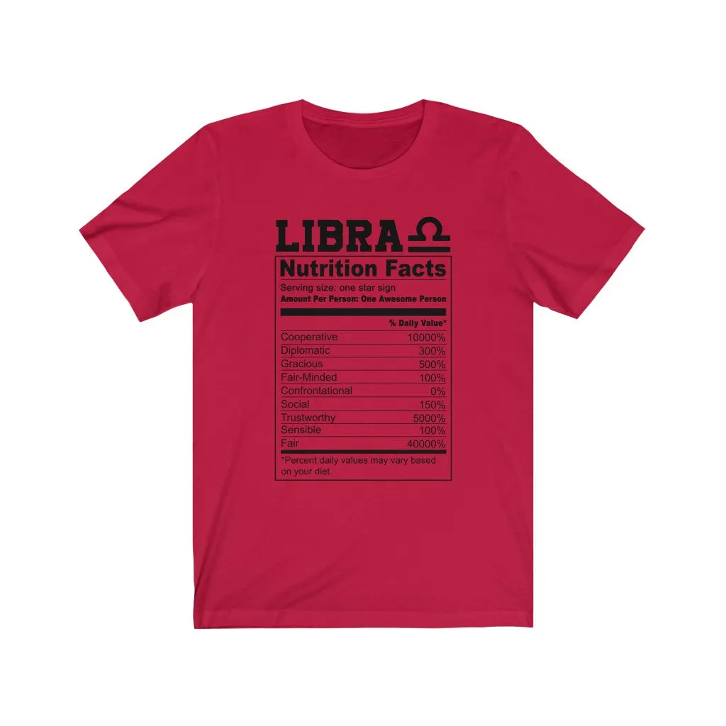 Libra Nutrition Facts T-shirt