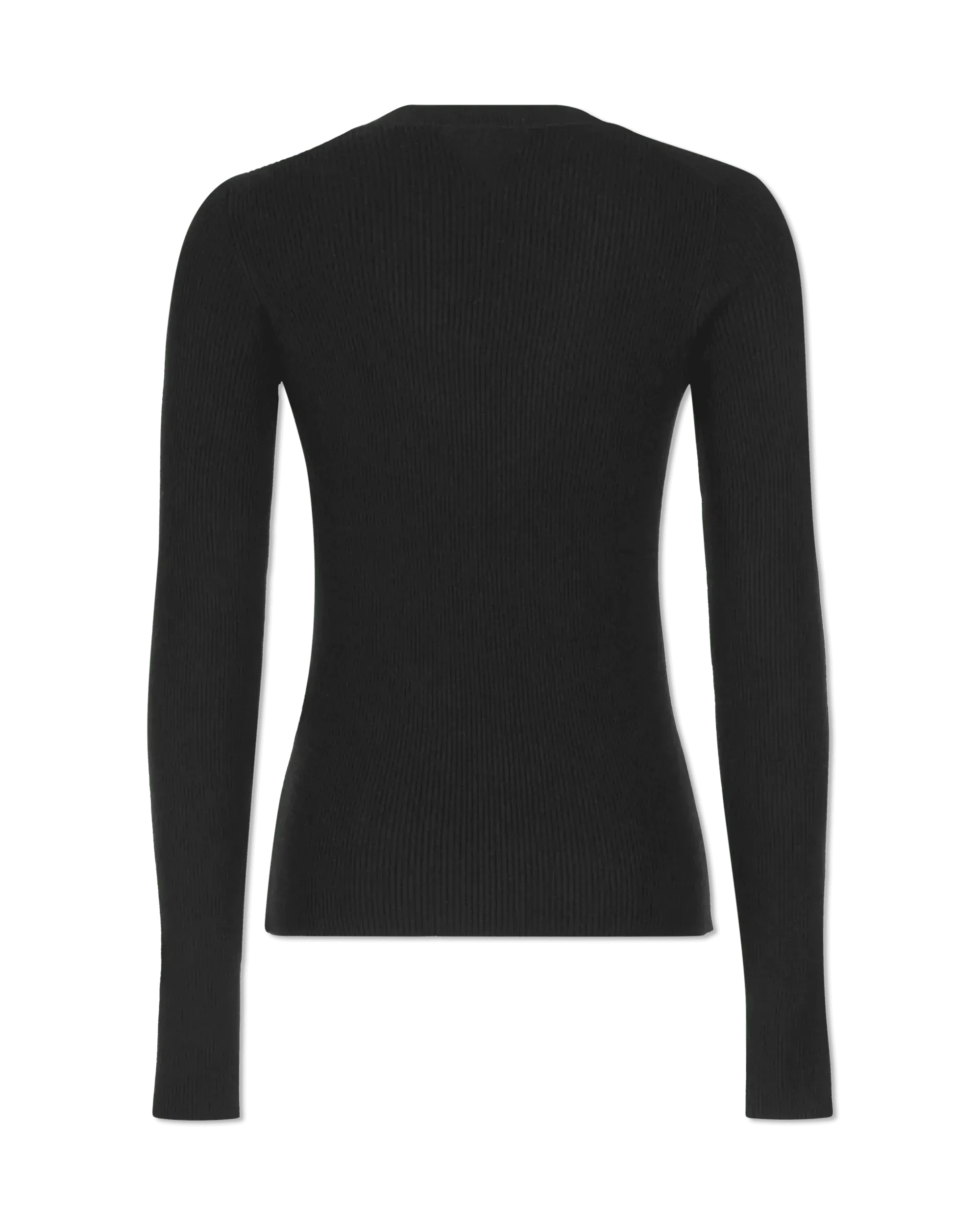 Lightweight Wool Ribbed V-Neck Sweater
