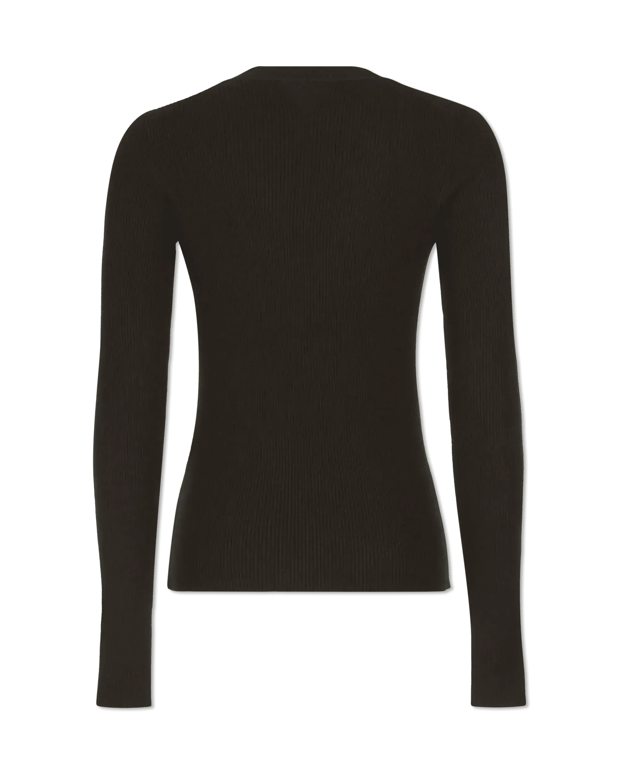 Lightweight Wool Ribbed V-Neck Sweater