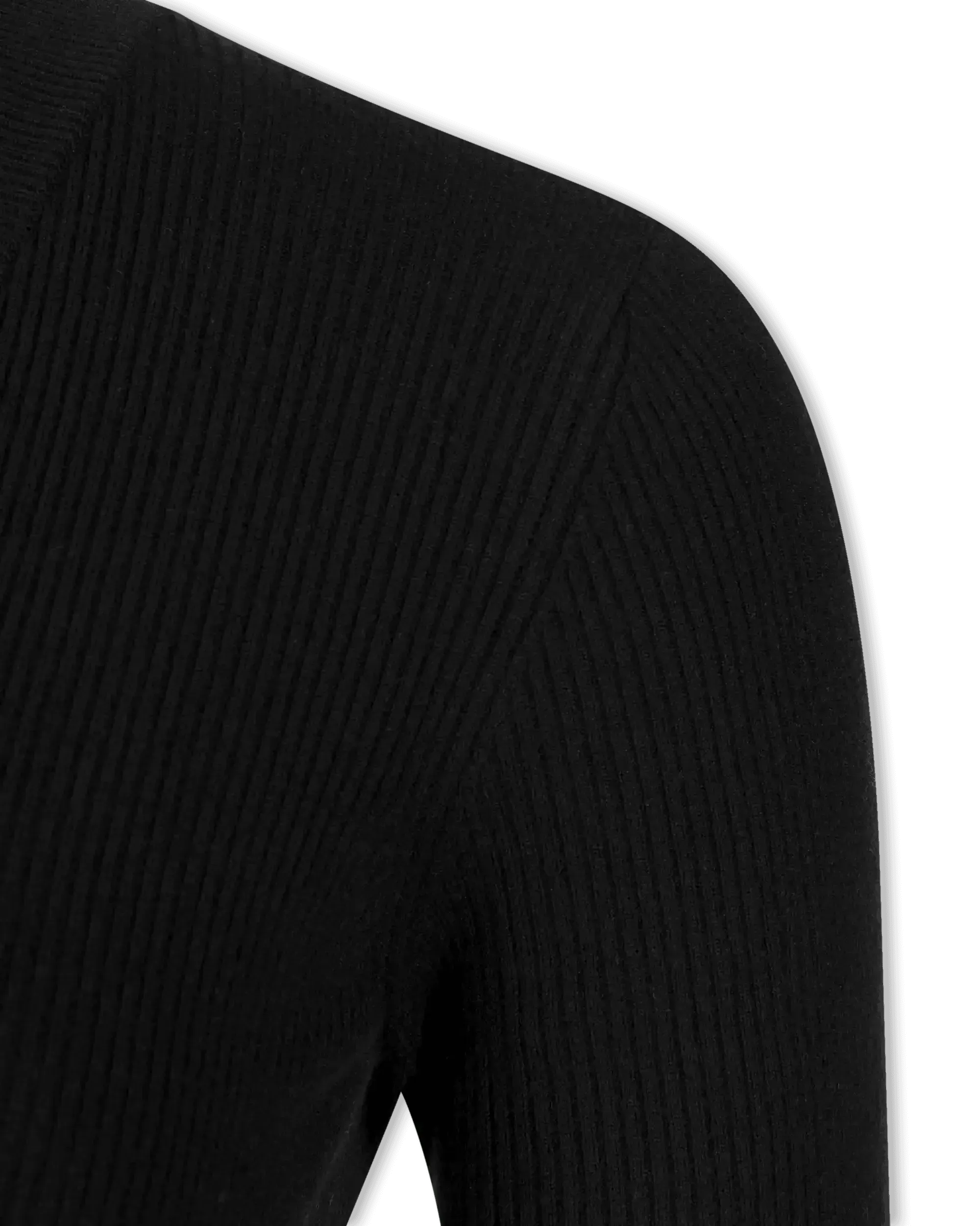 Lightweight Wool Ribbed V-Neck Sweater