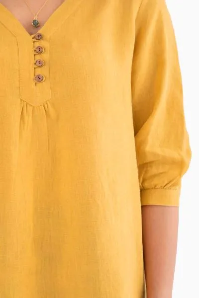 Linen Primrose Top-Sage Green