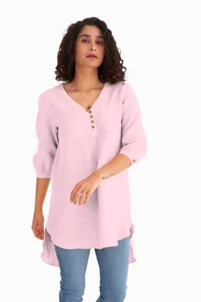 Linen Primrose Top-Sage Green