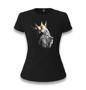 Lion-King Crown Women's Black T-shirt