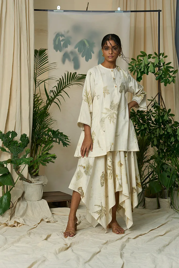 Live Leafy Khadi Kurta