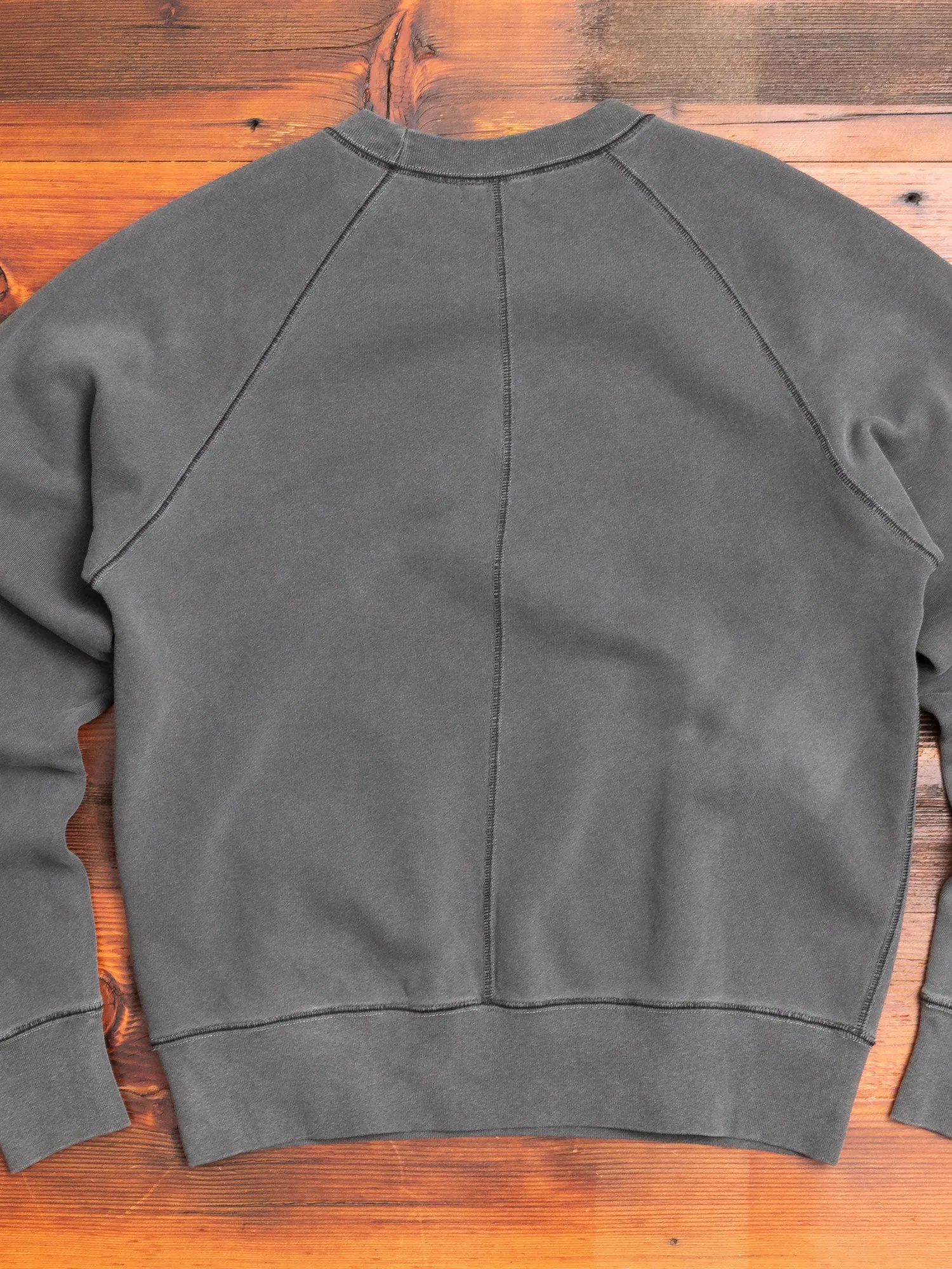 Loose Stitch Crewneck Sweater in Washed Black