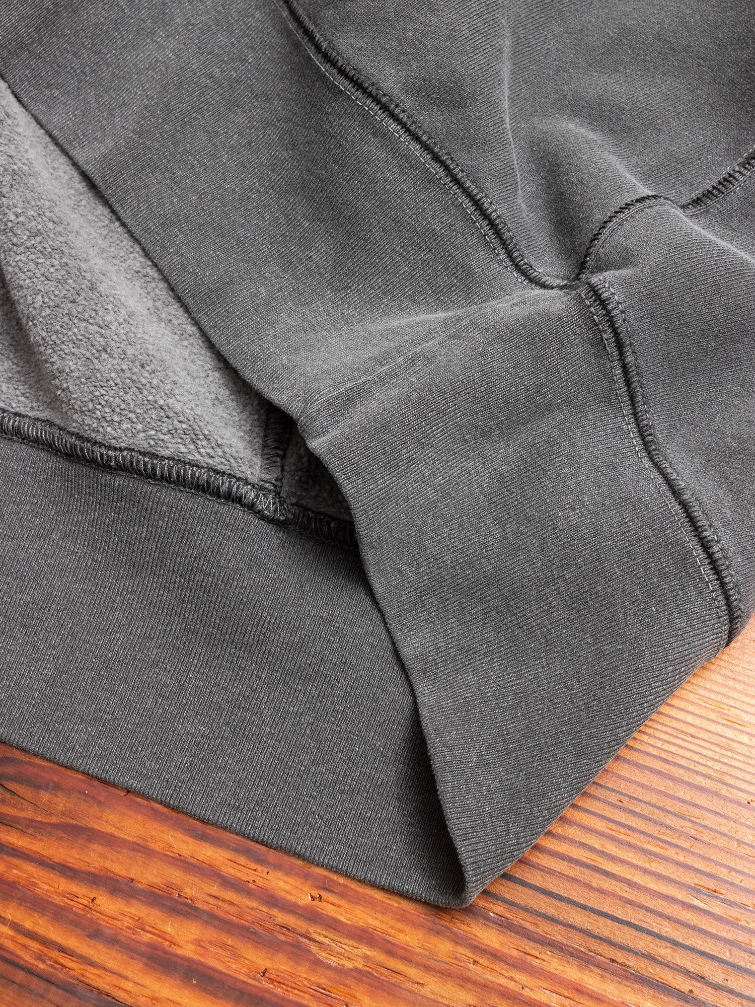 Loose Stitch Crewneck Sweater in Washed Black