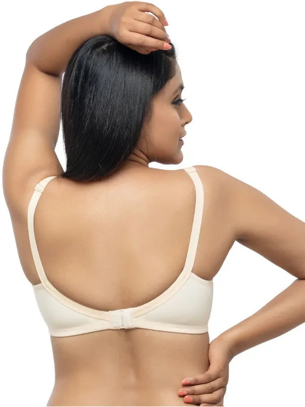 Lovable Cream and Pink Rose Non Padded Wirefree Bra Pack of 2 - ENCIRCLE Elite-Cream/P.Rose
