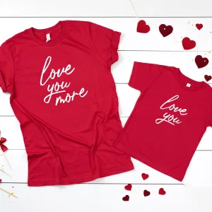 Love You - Love You More Red Twinning T-Shirts