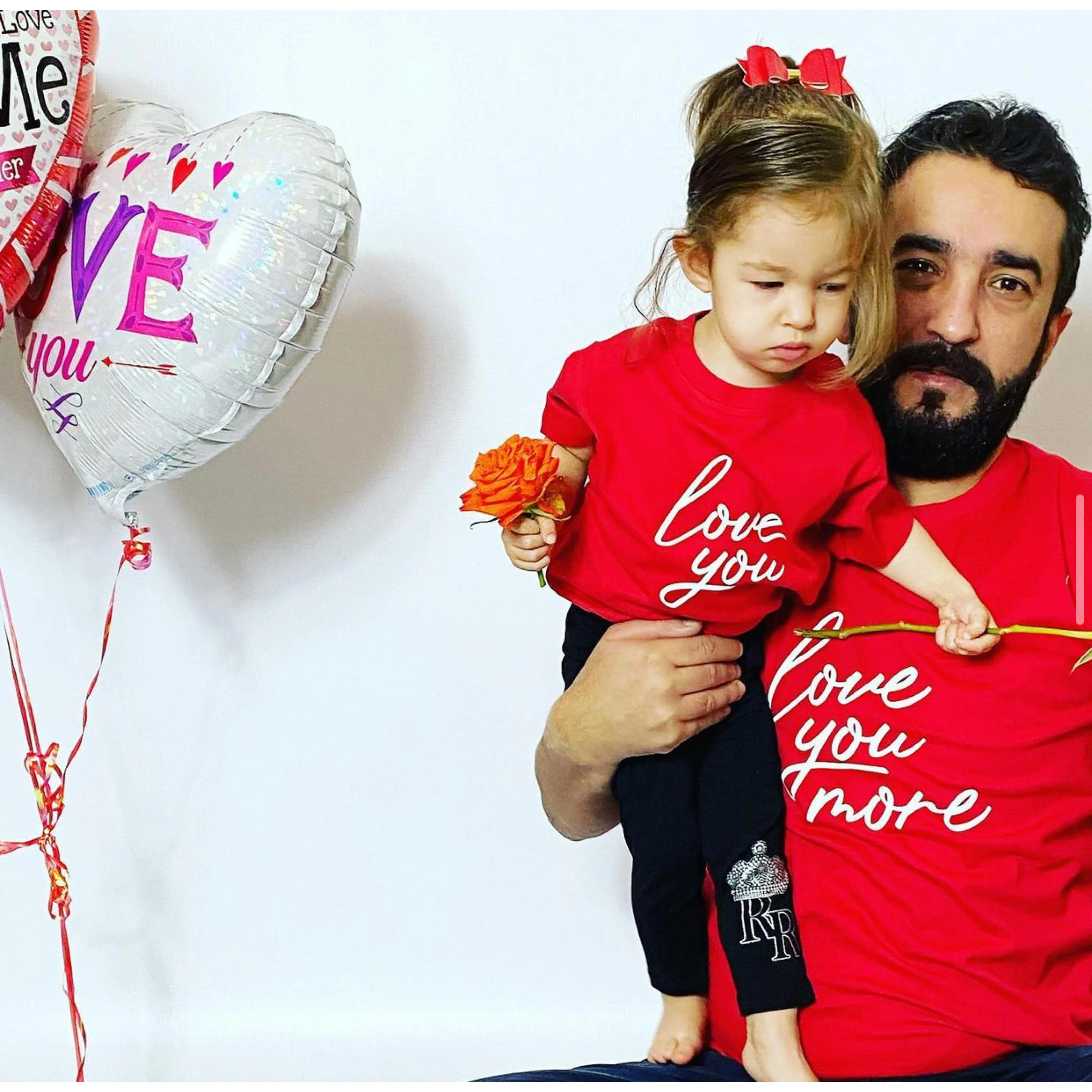 Love You - Love You More Red Twinning T-Shirts