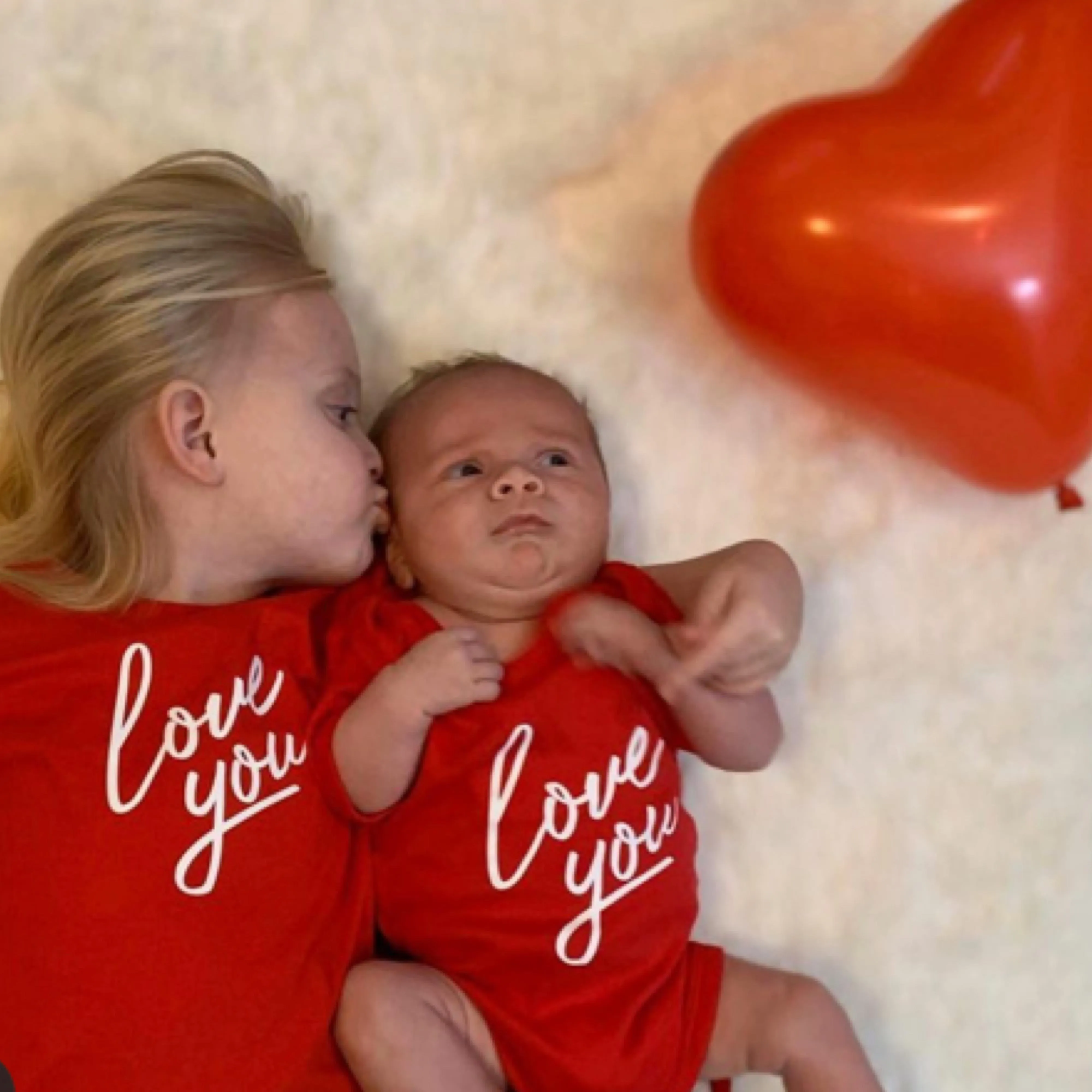 Love You - Love You More Red Twinning T-Shirts