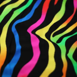 Magic Zebra - rainbow animal-print fabric