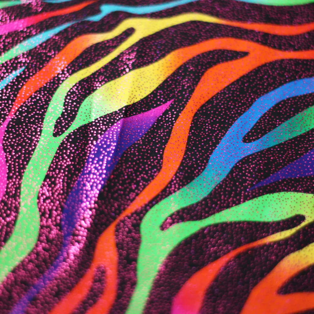 Magic Zebra - rainbow animal-print fabric