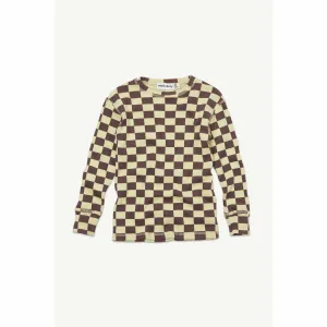 Main Story - Lemongrass Check jersey rib top