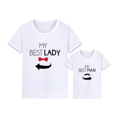 Matching Daddy & Baby "My Best Lady" and "My Best Man" T-Shirt Set – Father and Baby Outfit