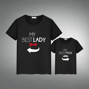 Matching Daddy & Baby "My Best Lady" and "My Best Man" T-Shirt Set – Father and Baby Outfit