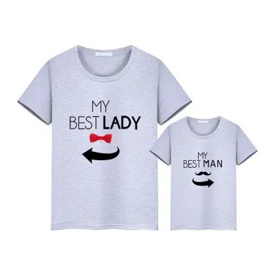 Matching Daddy & Baby "My Best Lady" and "My Best Man" T-Shirt Set – Father and Baby Outfit