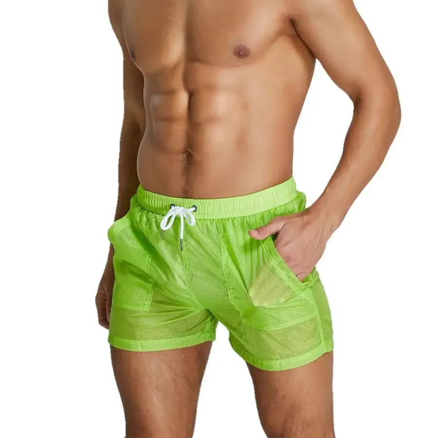 Men Clothing Shorts Mesh Lined Casual Shorts Summer Thin And Light Quick Dry Gym Shorts Sexy Beach Surf Men Bottoms