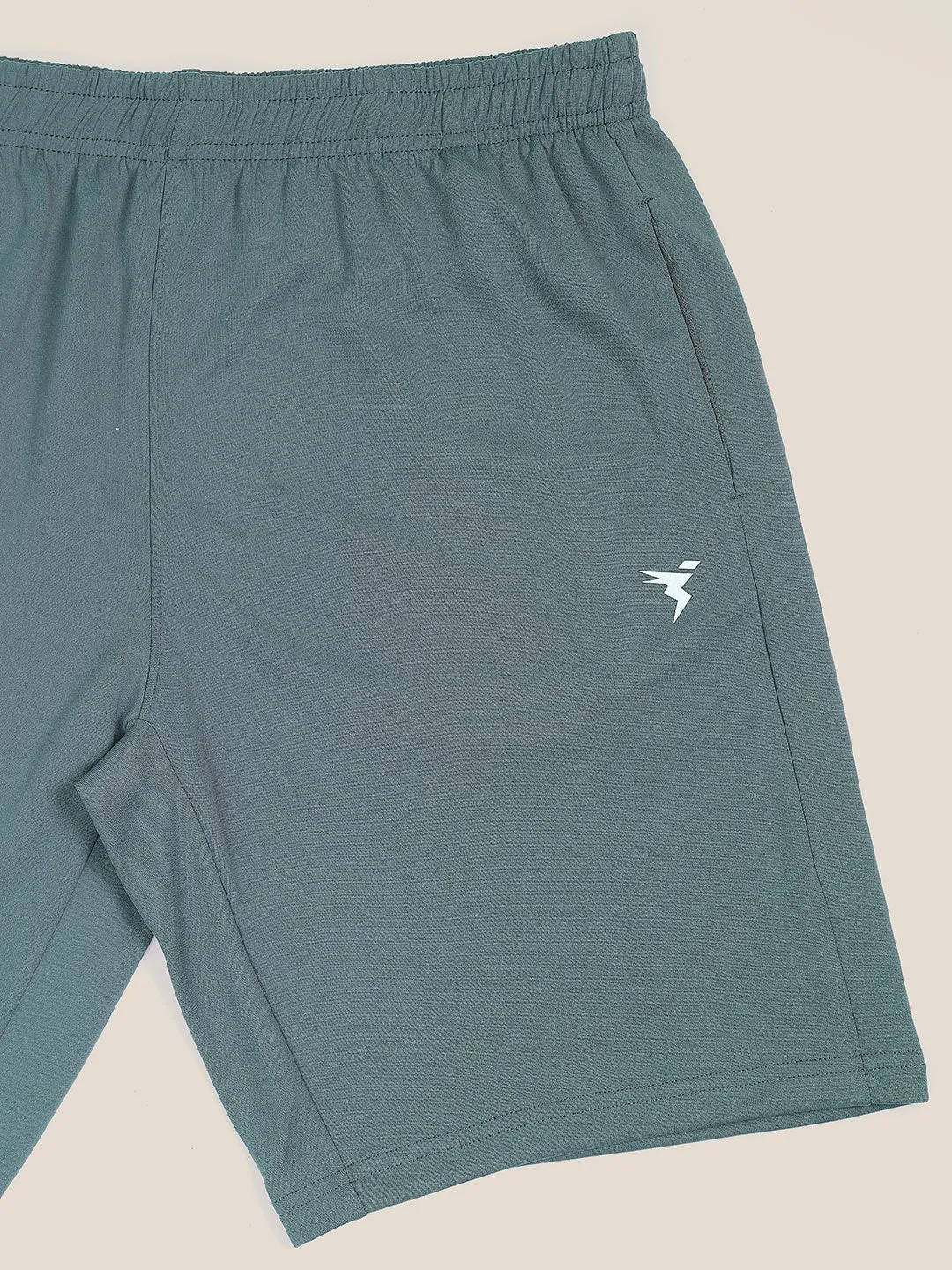Men Plus Size Solid Slim Fit Active Shorts with TECHNO DRY