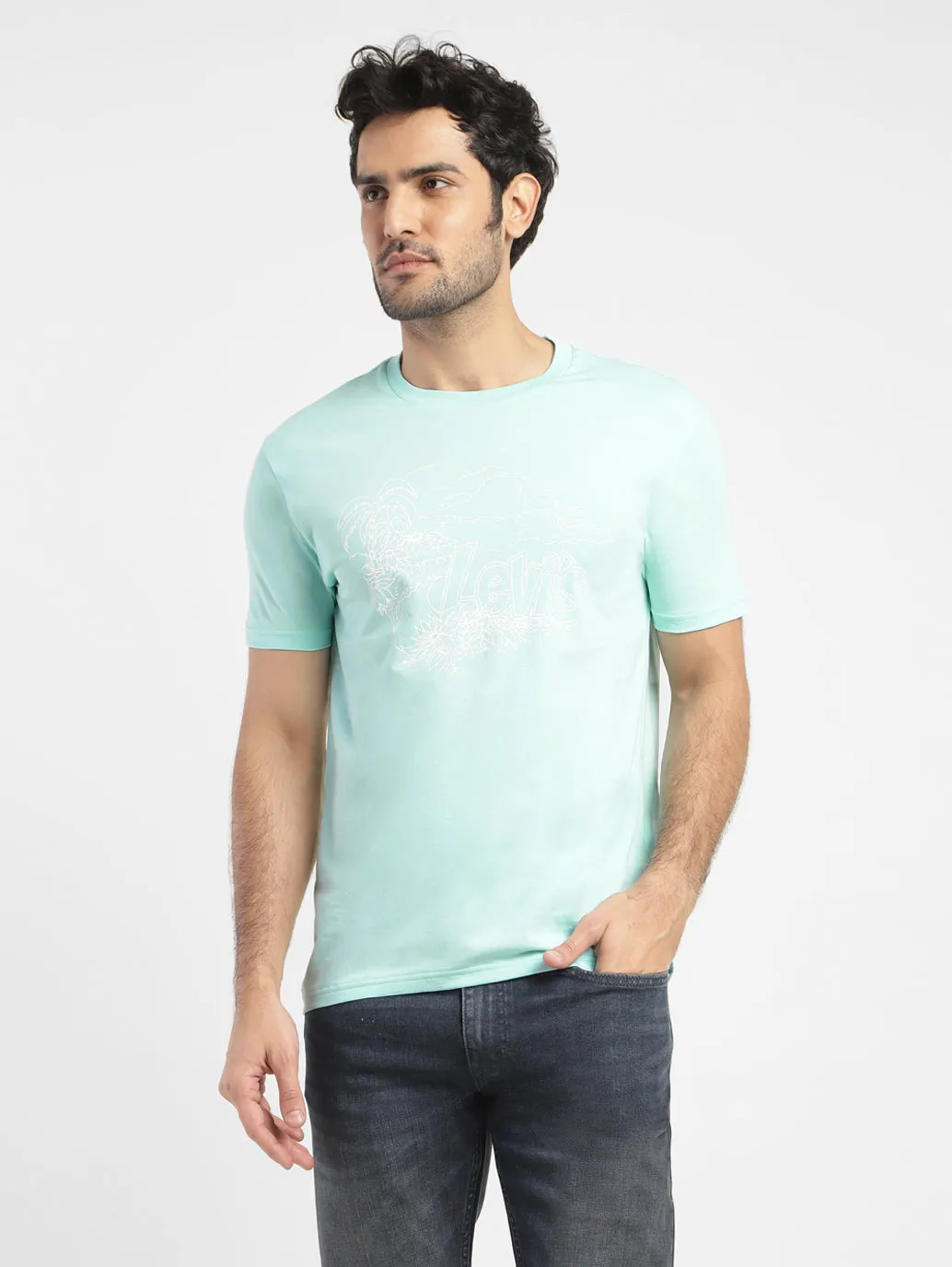 Men's Brand Logo Regular Fit T-shirt