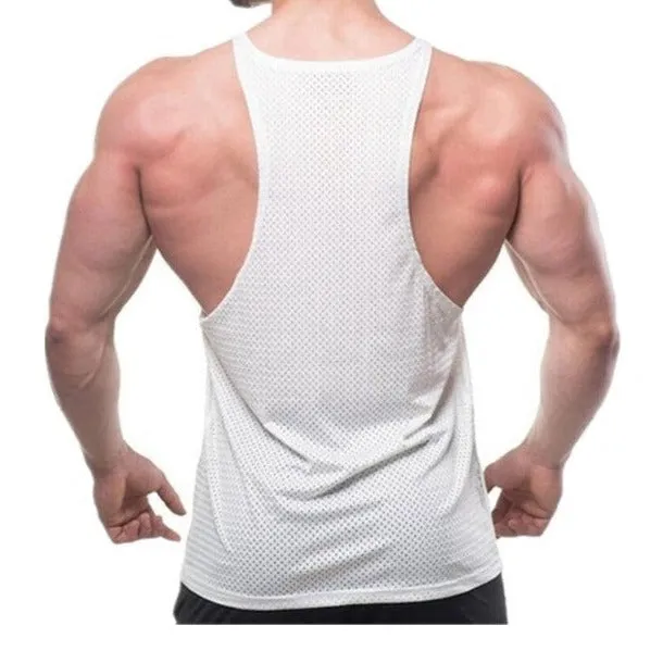 Mens Breathable Mesh Gyms Tank Tops