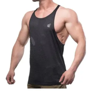 Mens Breathable Mesh Gyms Tank Tops