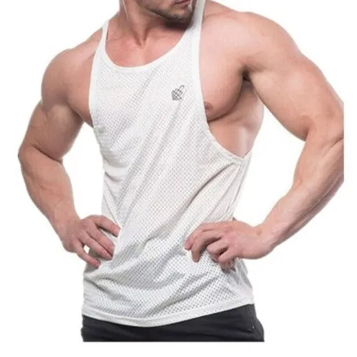 Mens Breathable Mesh Gyms Tank Tops