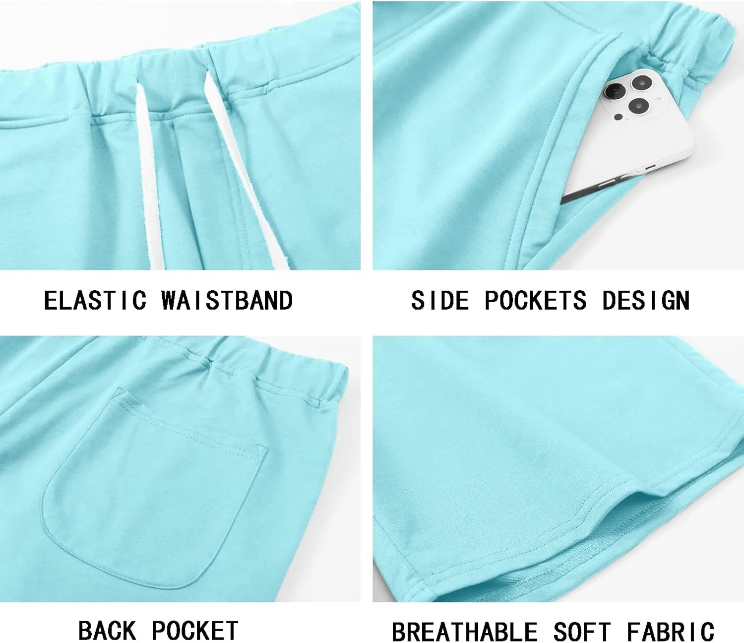 Men's Casual Elastic Jogger Shorts - Gym Active Shorts with Pockets for Comfort & Style