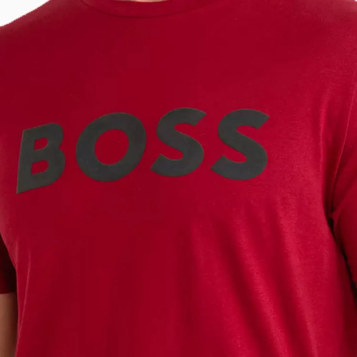 Men's Cotton Jersey T Shirt With Rubber Print Logo