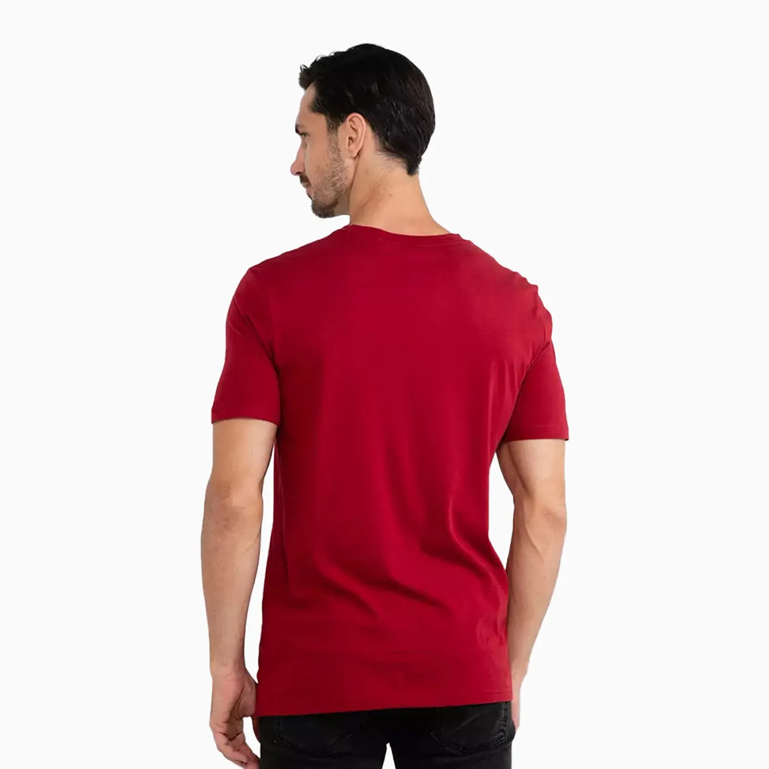 Men's Cotton Jersey T Shirt With Rubber Print Logo