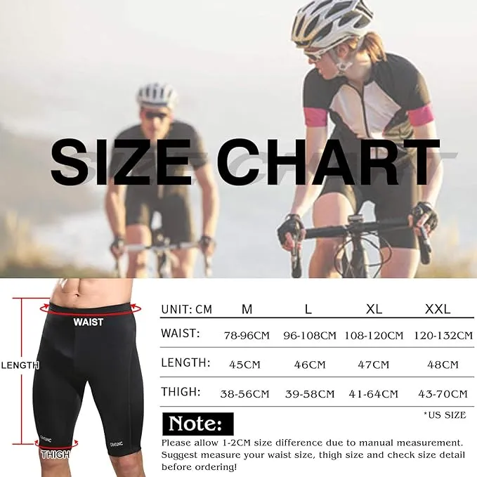 Men's Cycling Shorts with Seat Padding 9D