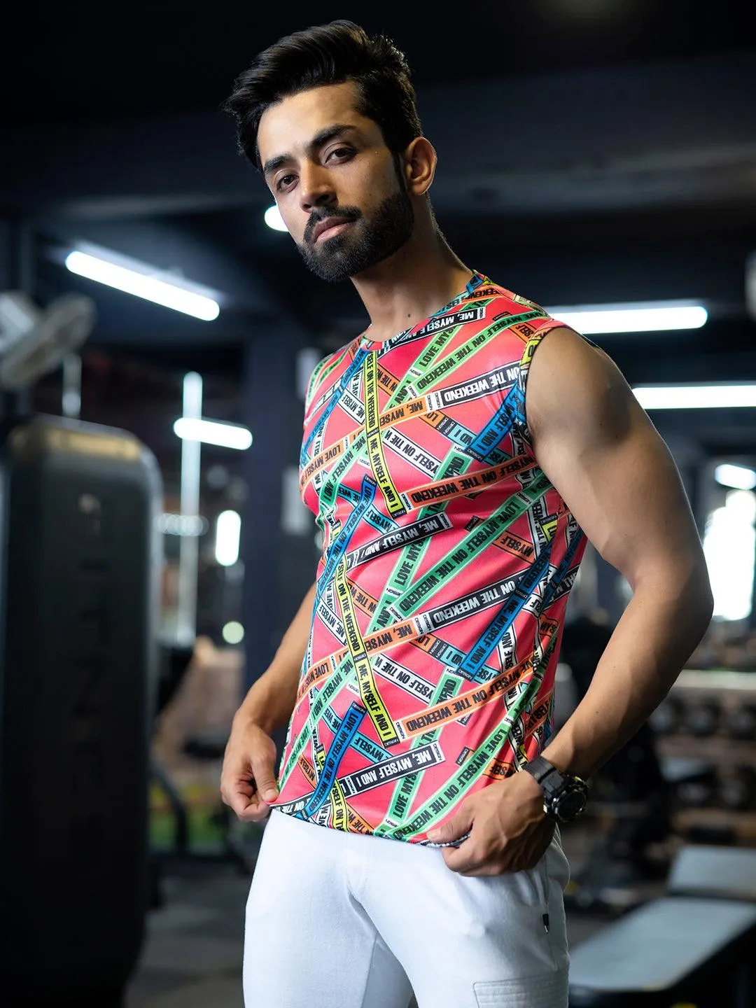 Mens Gym Tanktop Sleeveless Sports Vest