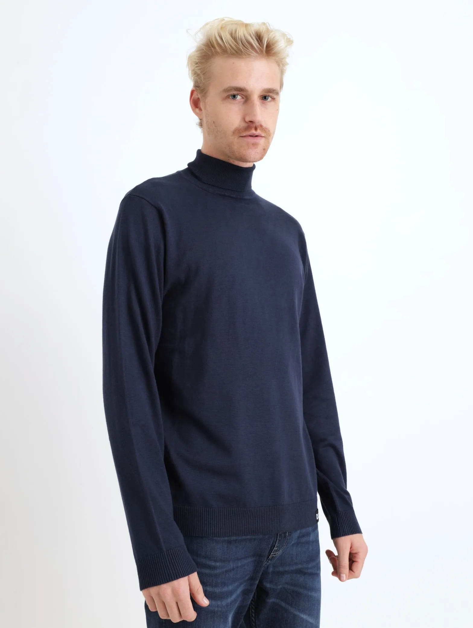 Men's Lightweight Poloneck - Navy