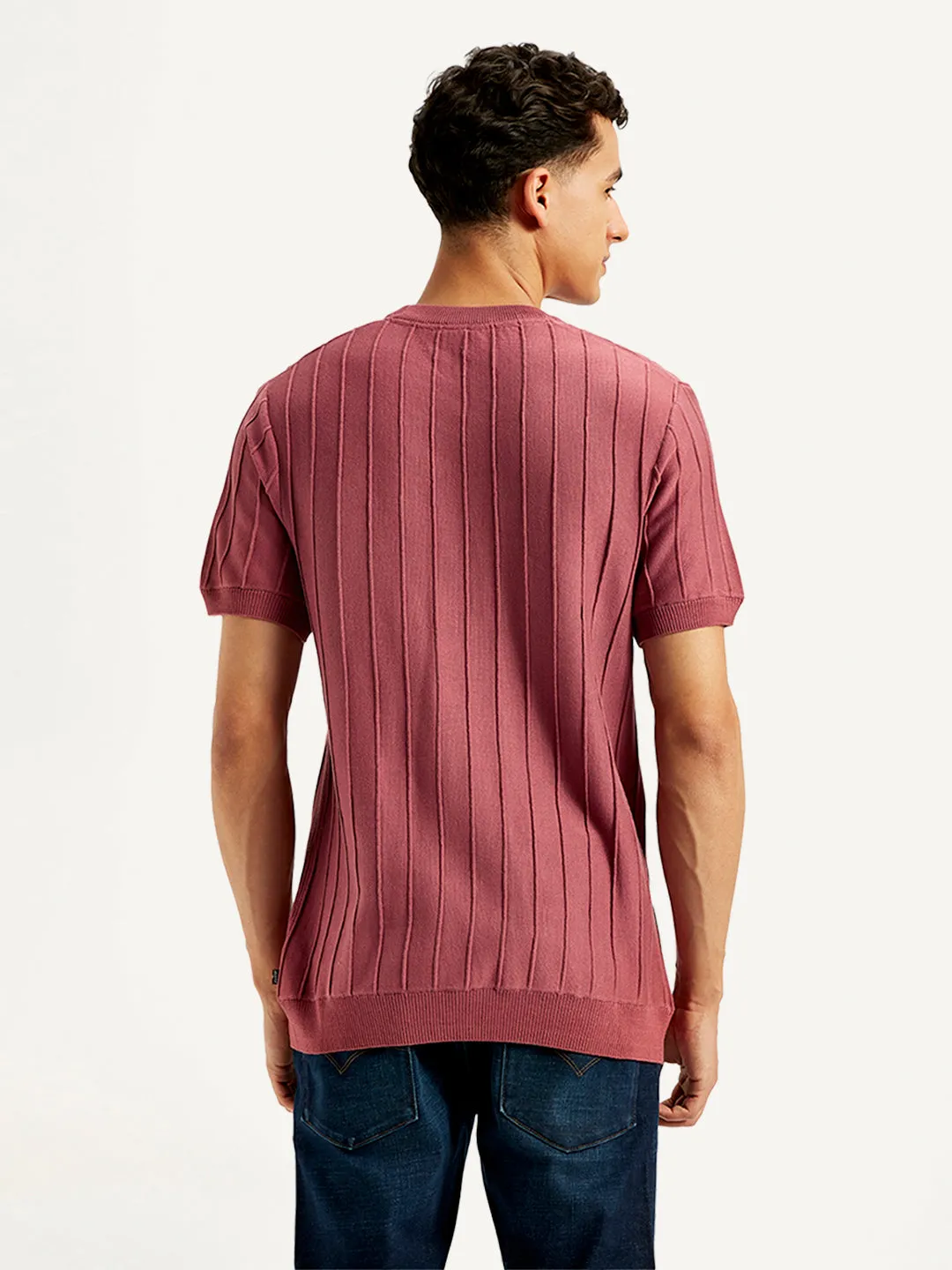 Men's Textured Slim Fit T-Shirt
