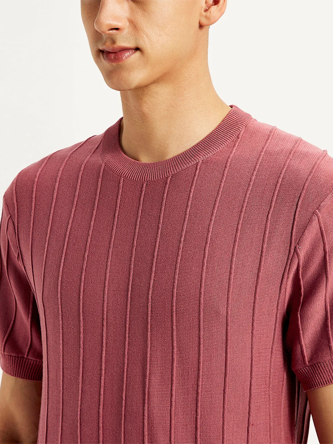 Men's Textured Slim Fit T-Shirt