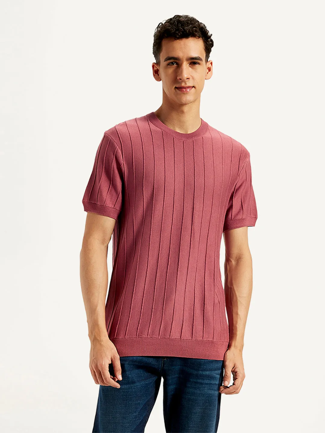 Men's Textured Slim Fit T-Shirt