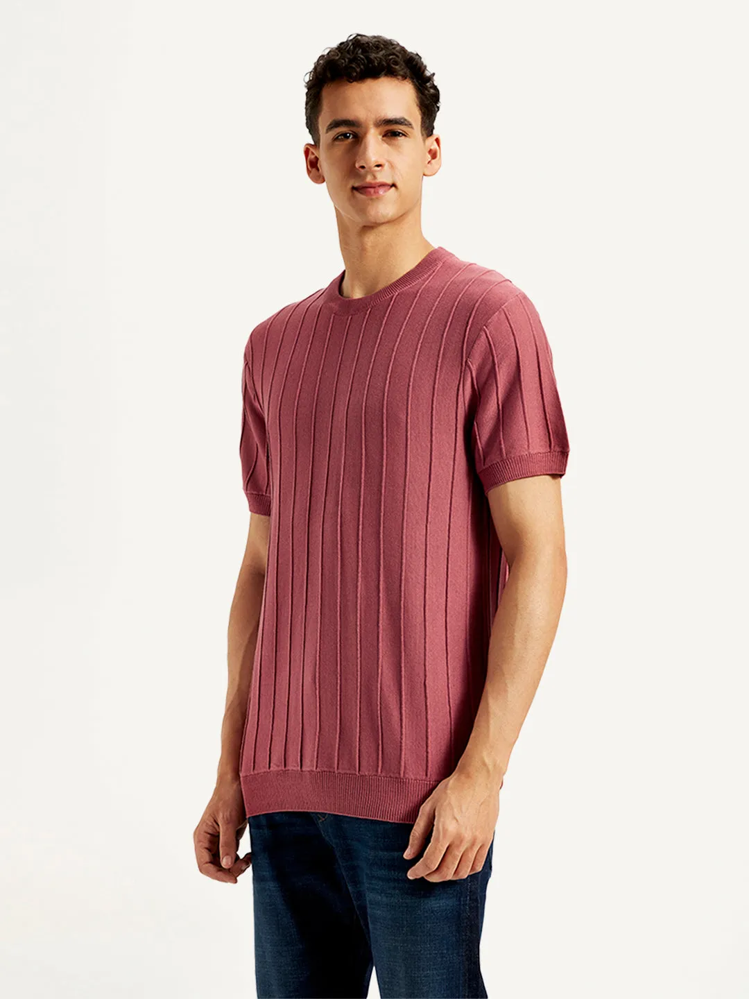 Men's Textured Slim Fit T-Shirt
