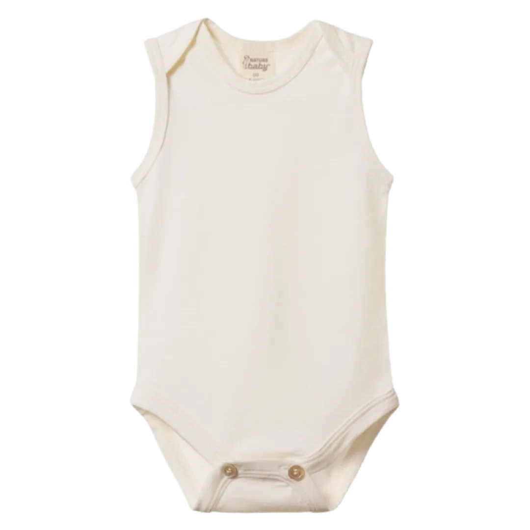 Merino Singlet Bodysuit - Natural