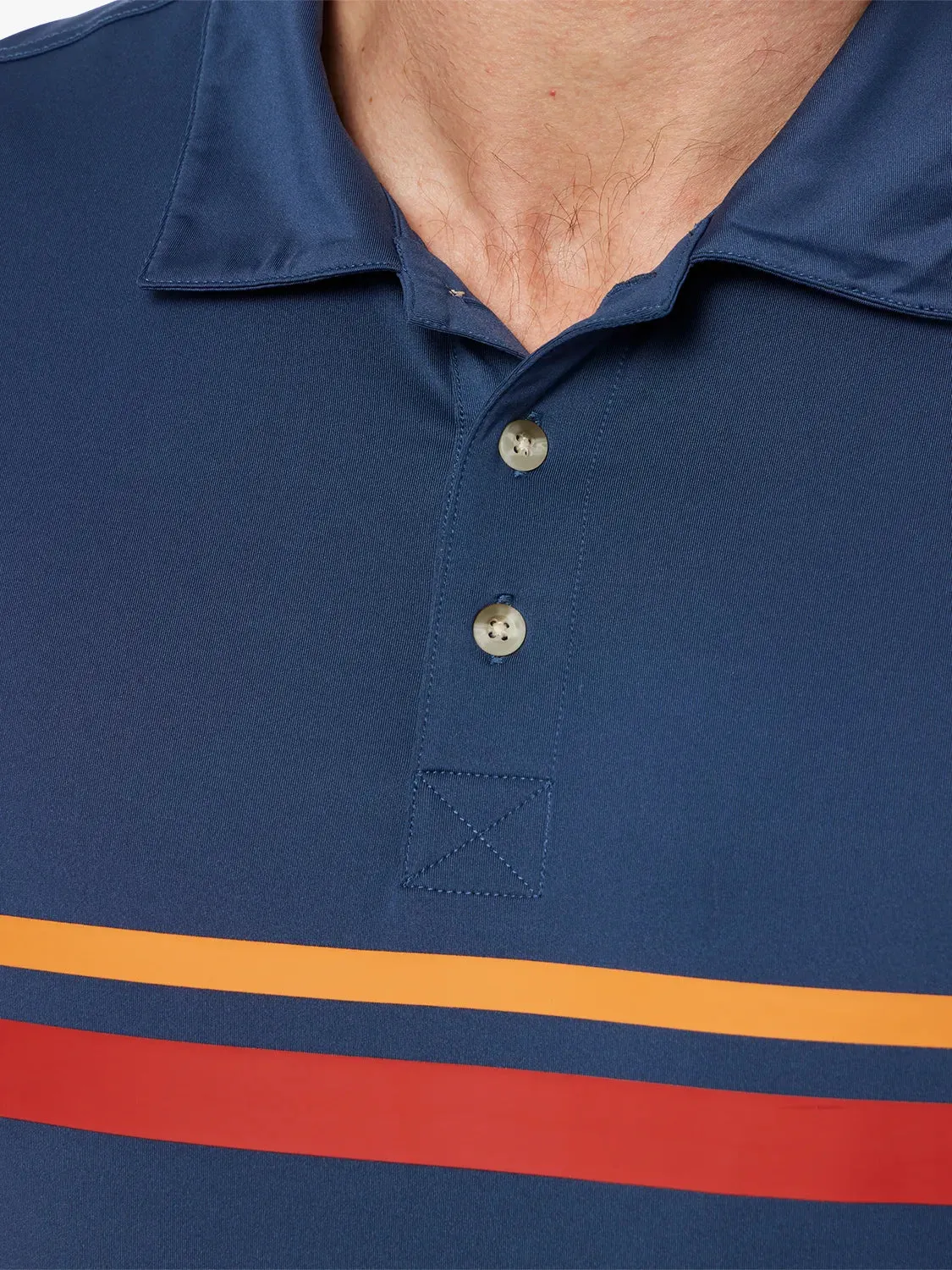 Midway Polo | Red Comp Stripe