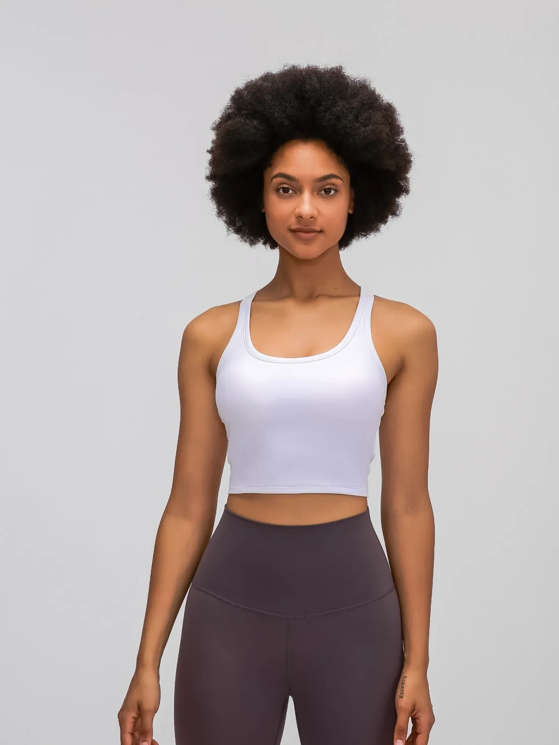 Millennia Scoop Neck Active Tank with Detachable Chest Pads