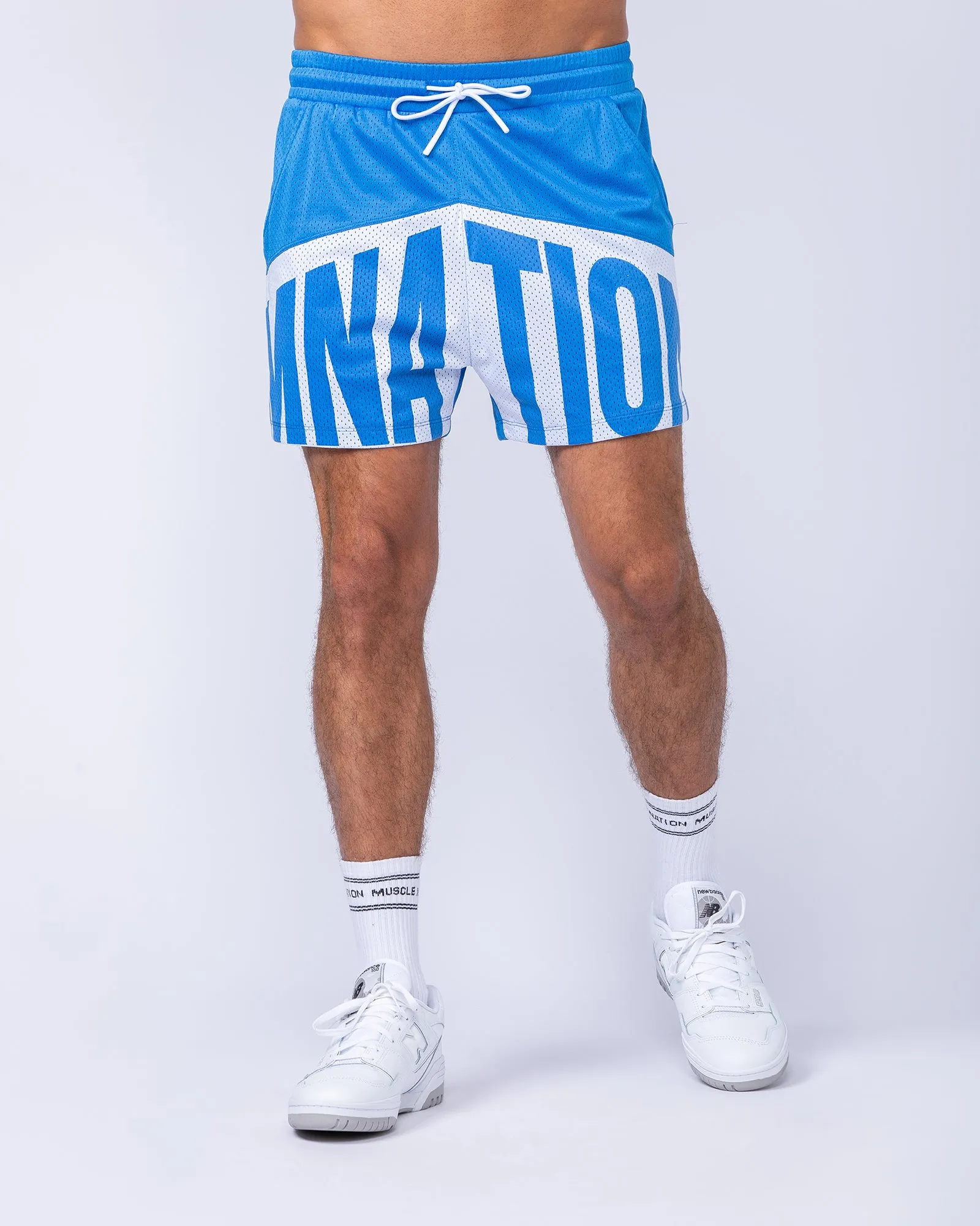 MNation Lay Up 3.5" Shorts - Azure Blue